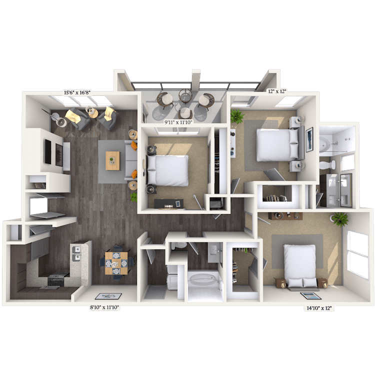 Floorplan image of unit 011724