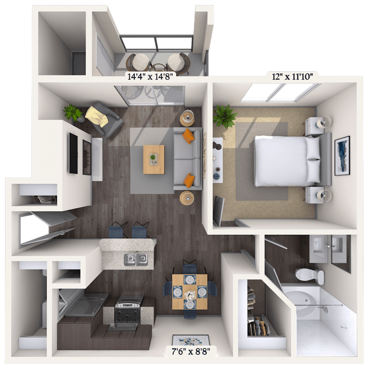 Floorplan image of unit 012532