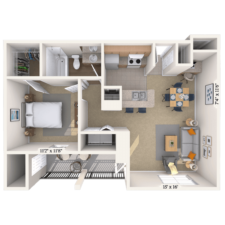 Floorplan image of unit 08309