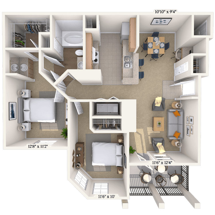 Floorplan image of unit 11205