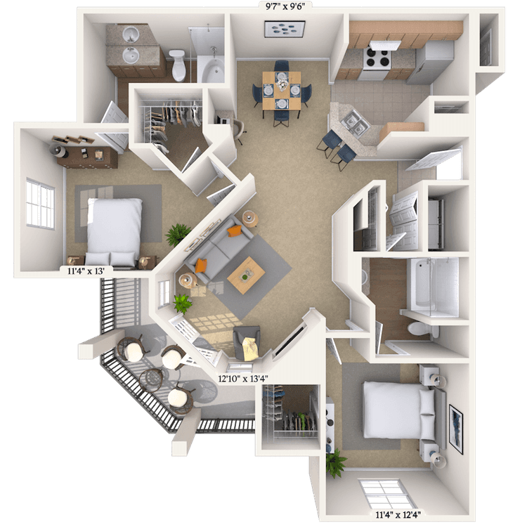 Floorplan image of unit 04201