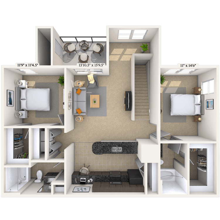 Floorplan image of unit 171727