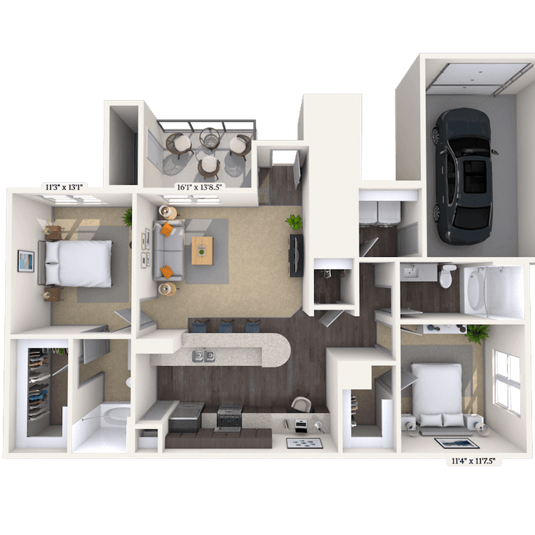 Floorplan image of unit 131310