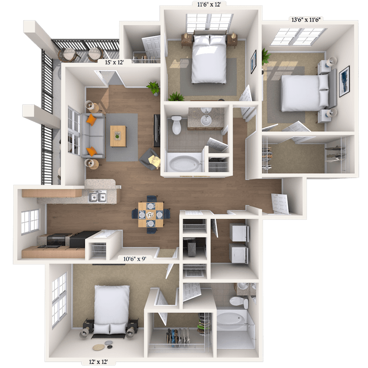 Floorplan image of unit 0101301