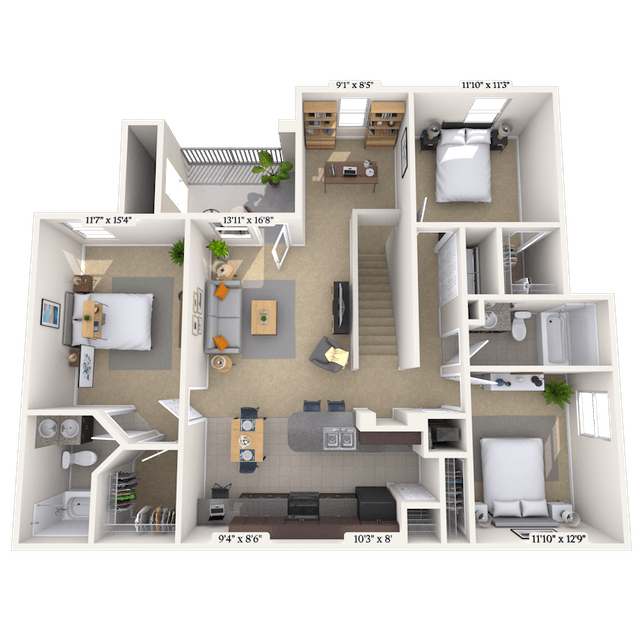 Floorplan image of unit 1313208