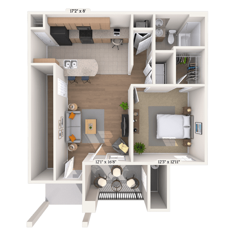 Floorplan image of unit 0107105