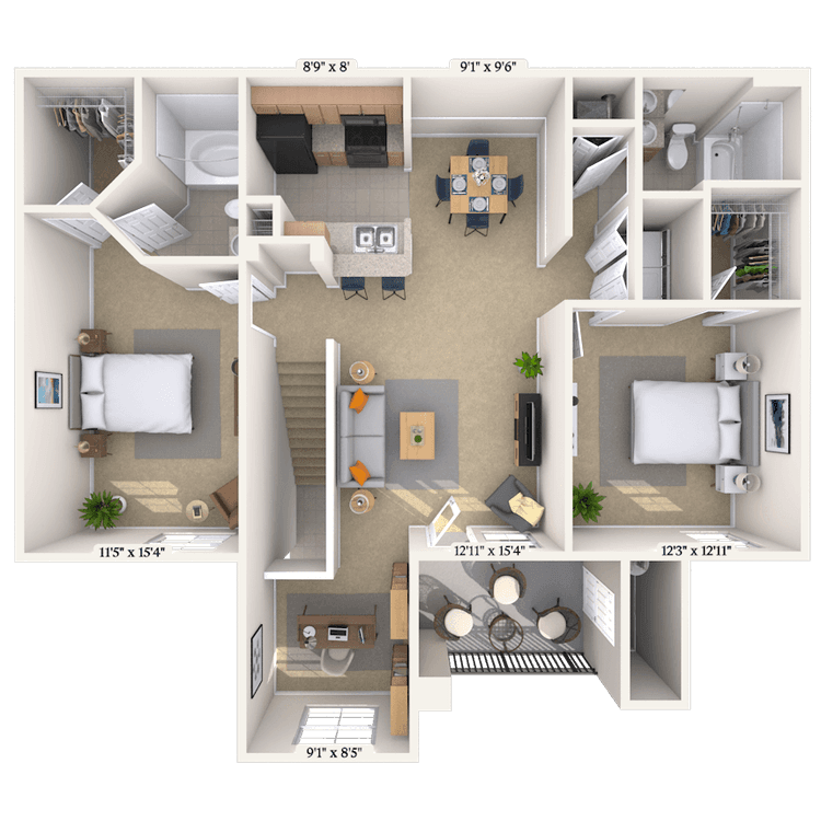Floorplan image of unit 0113204