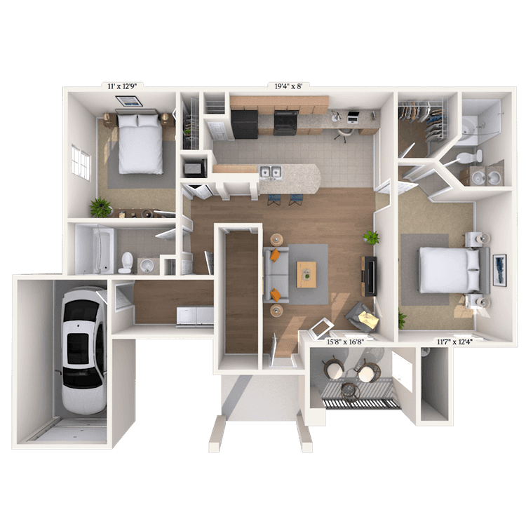 Floorplan image of unit 0126101