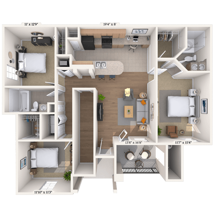 Floorplan image of unit 0108102