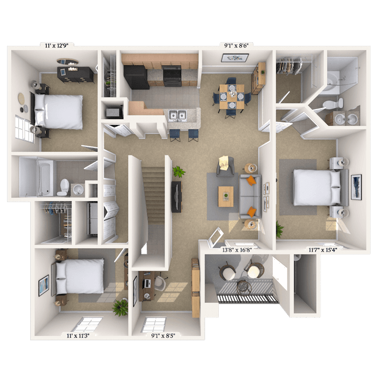 Floorplan image of unit 0127208