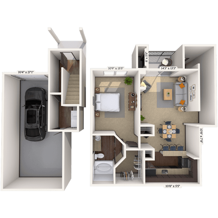 Floorplan image of unit 001047