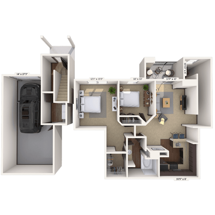 Floorplan image of unit 001025