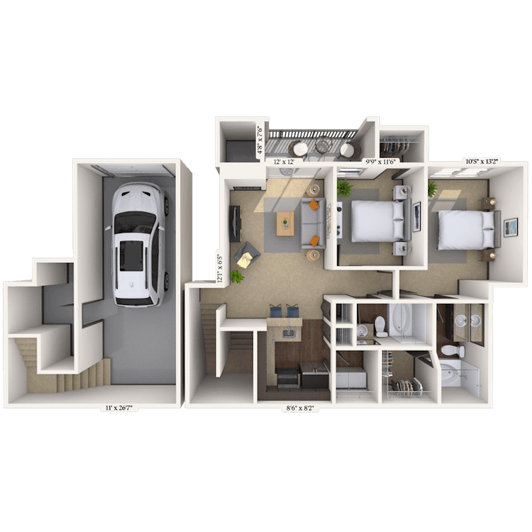 Floorplan image of unit 002015