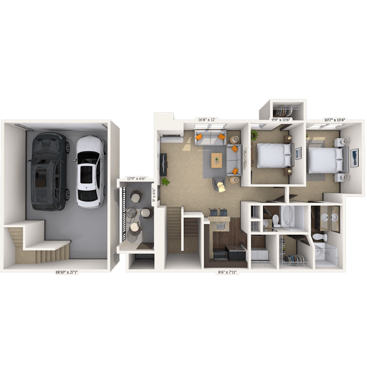 Floorplan image of unit 002073