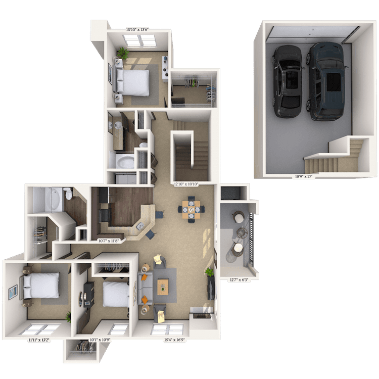Floorplan image of unit 003106