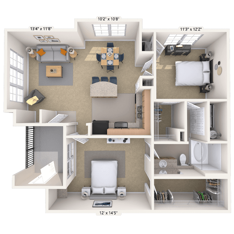 Floorplan image of unit 111138