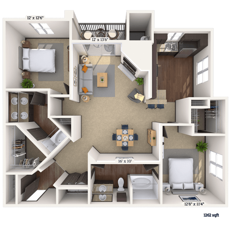 Floorplan image of unit 011228