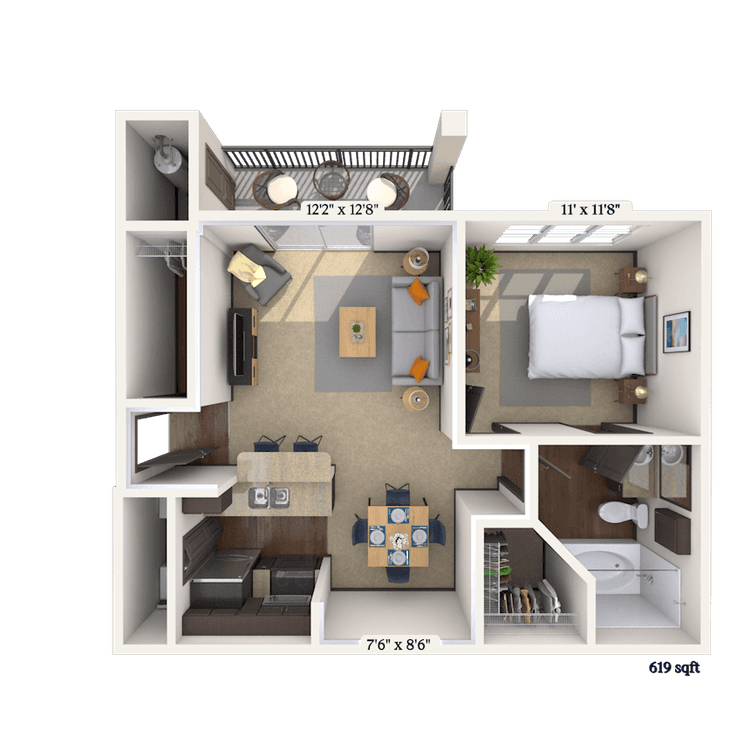Floorplan image of unit 012015