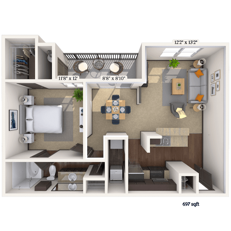 Floorplan image of unit 01214
