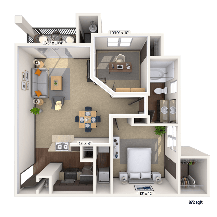 Floorplan image of unit 01528