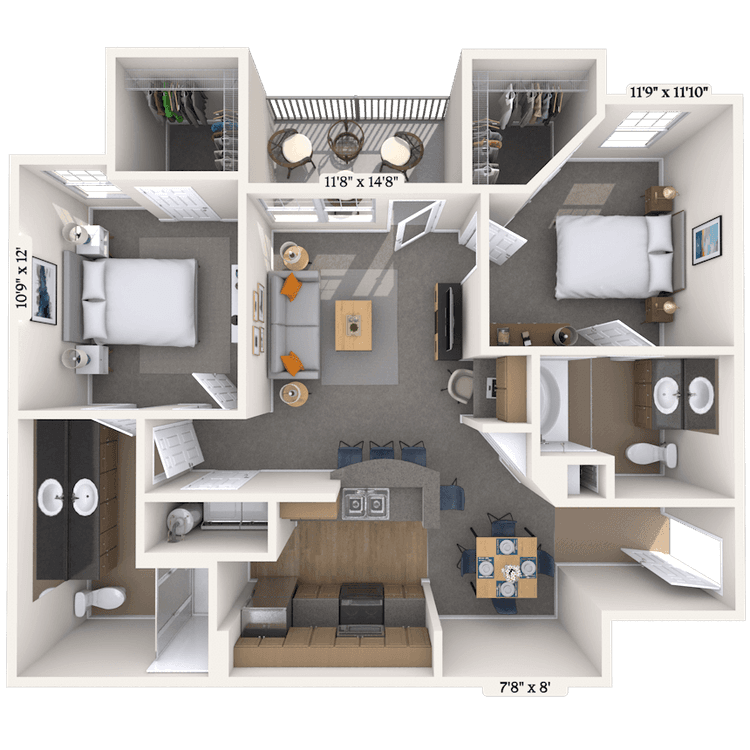 Floorplan image of unit 202034