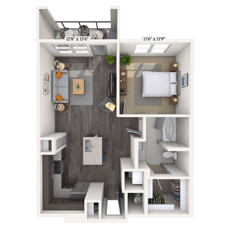 Floorplan image of unit 2433