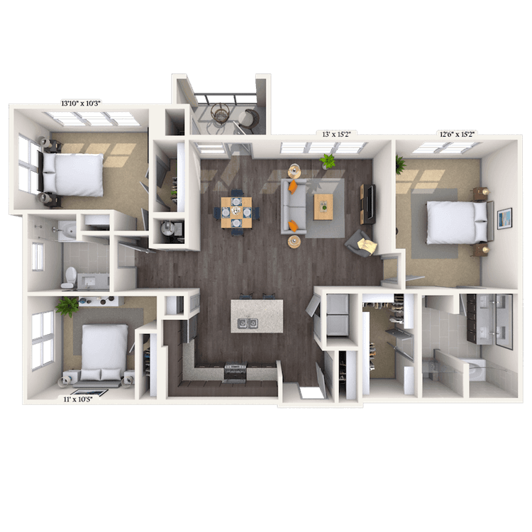 Floorplan image of unit 2437