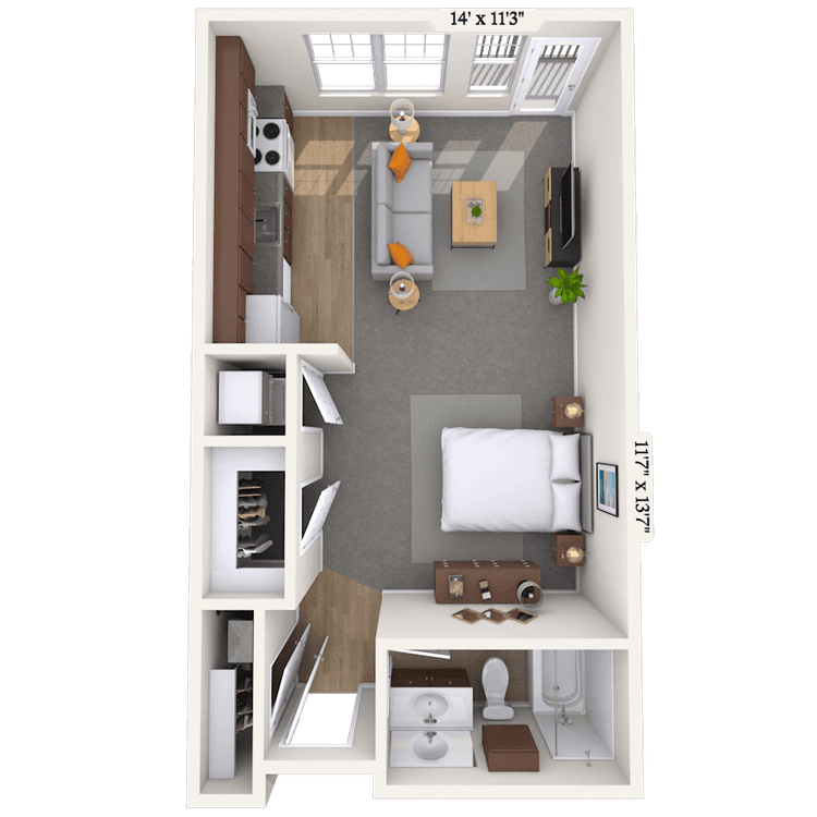 Floorplan image of unit 014422