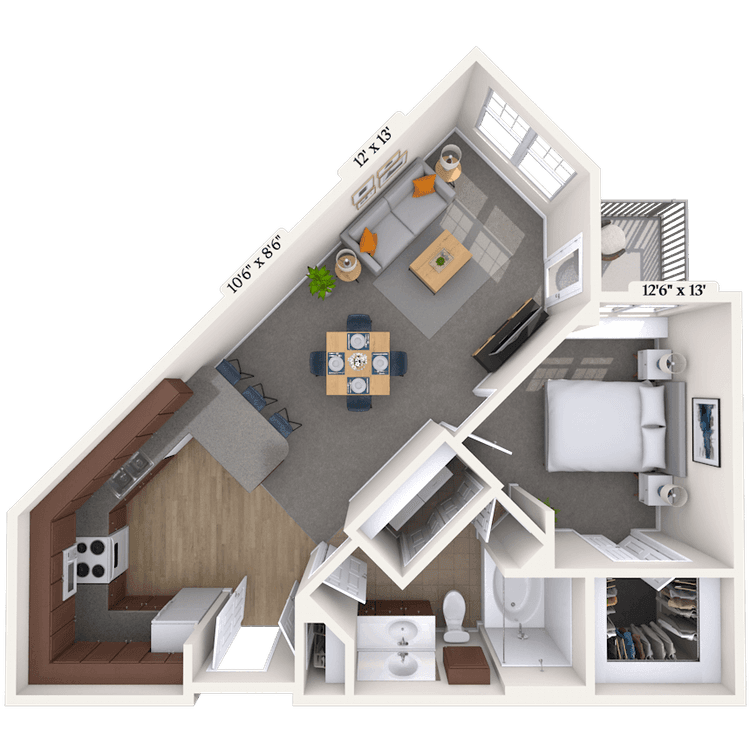 Floorplan image of unit 014345