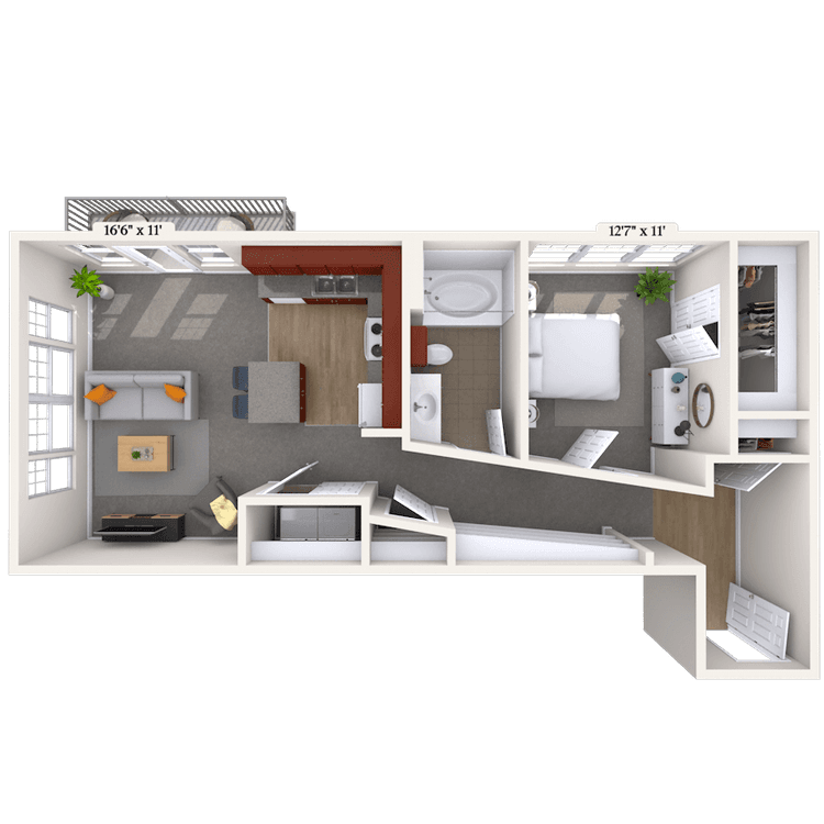 Floorplan image of unit 014233