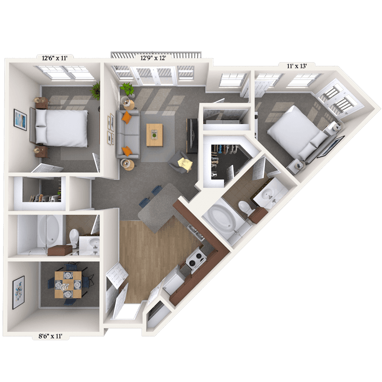 Floorplan image of unit 014315