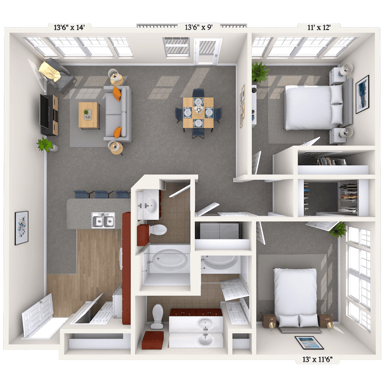 Floorplan image of unit 011301