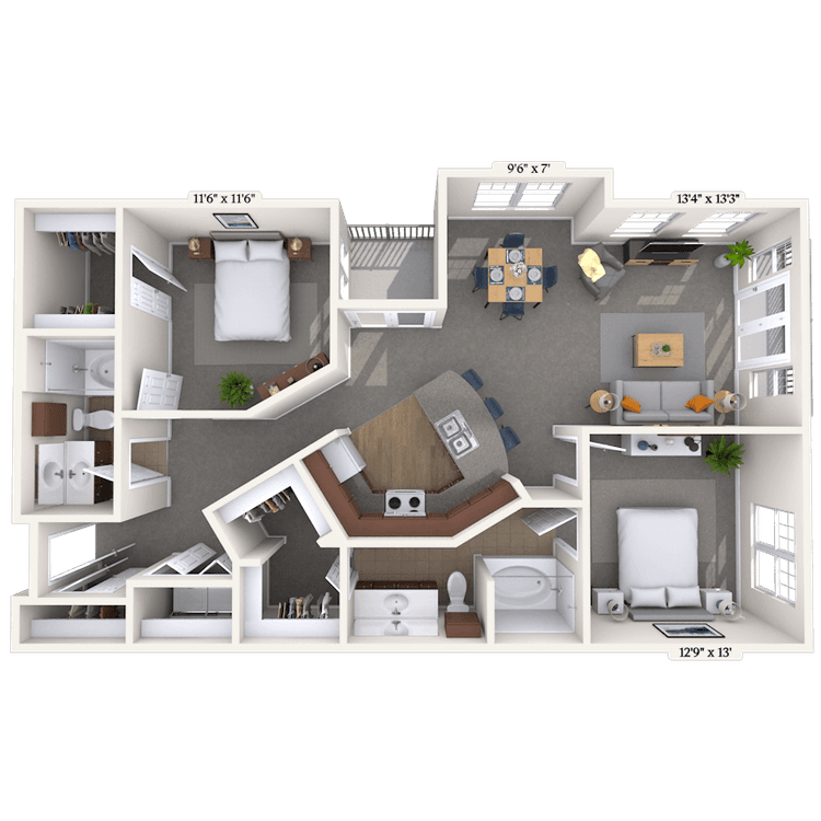 Floorplan image of unit 013421