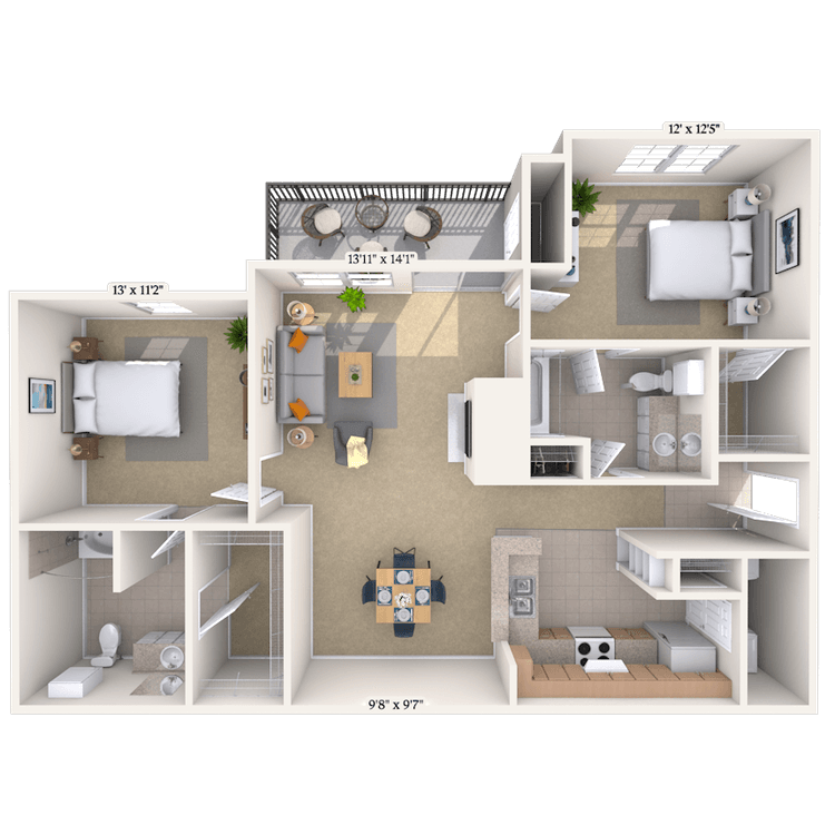 Floorplan image of unit 01831