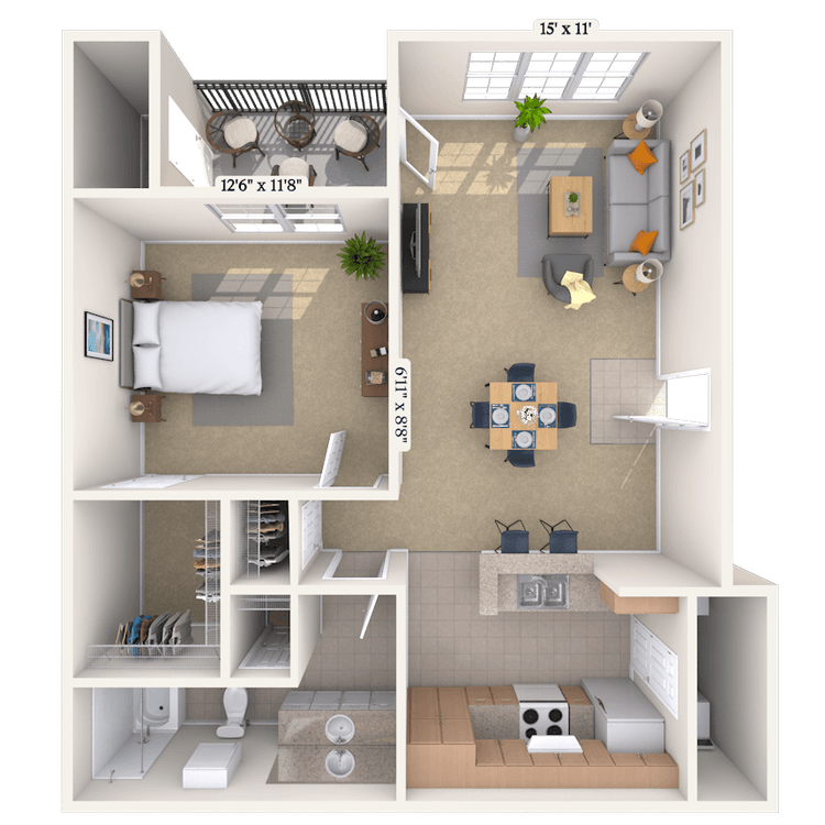 Floorplan image of unit 01711