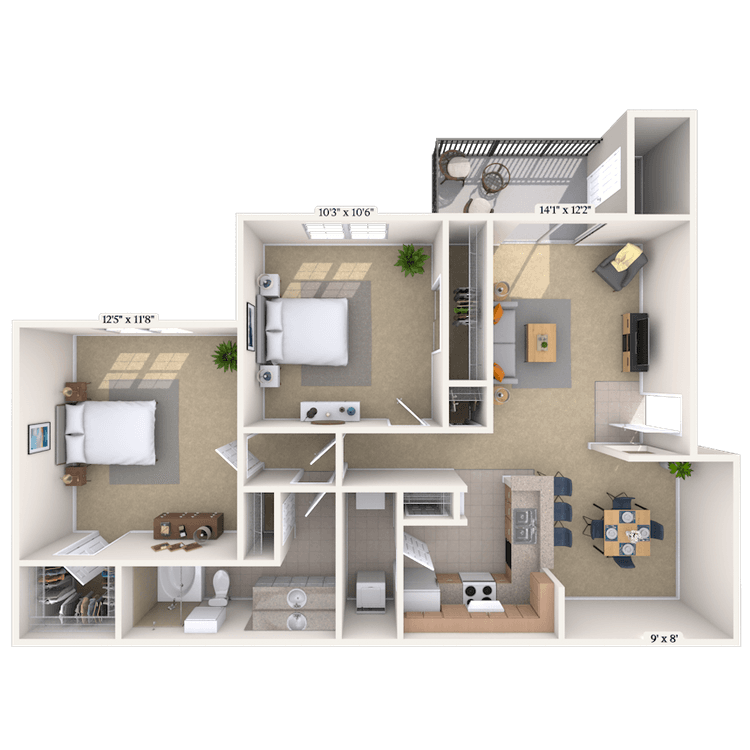 Floorplan image of unit 011224