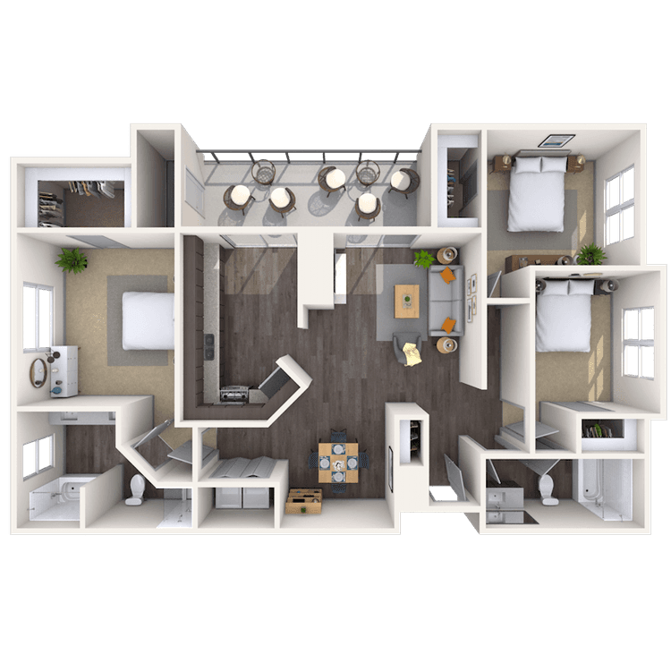 Floorplan image of unit 101027