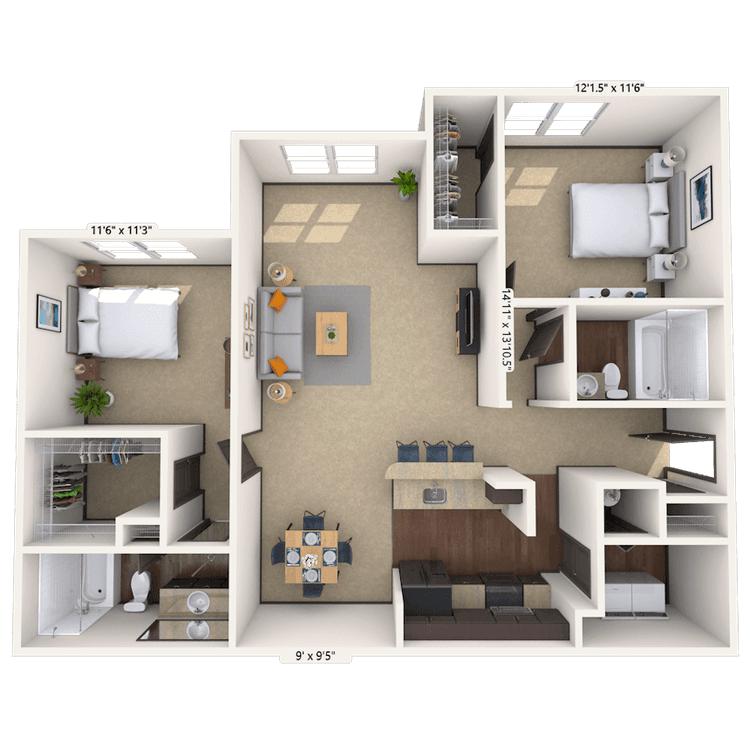 Floorplan image of unit 066322