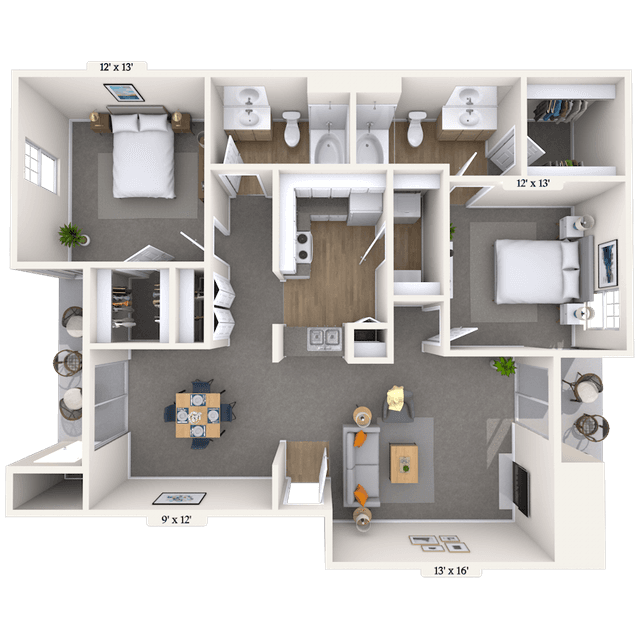 Floorplan image of unit 101006