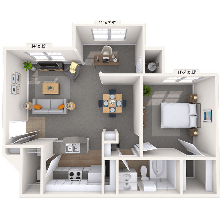Floorplan image of unit 101028