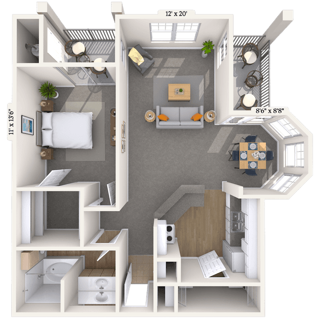 Floorplan image of unit 272715