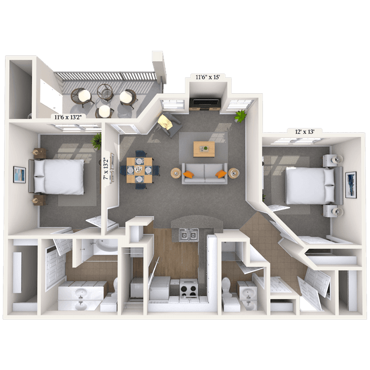Floorplan image of unit 262613