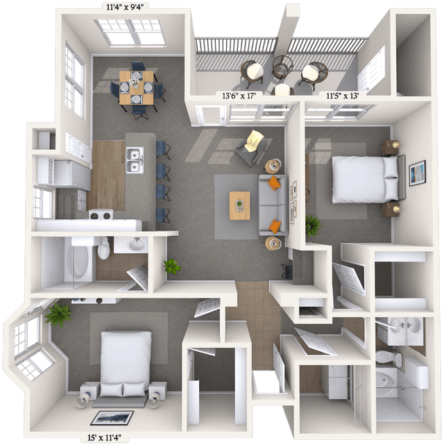 Floorplan image of unit 202011
