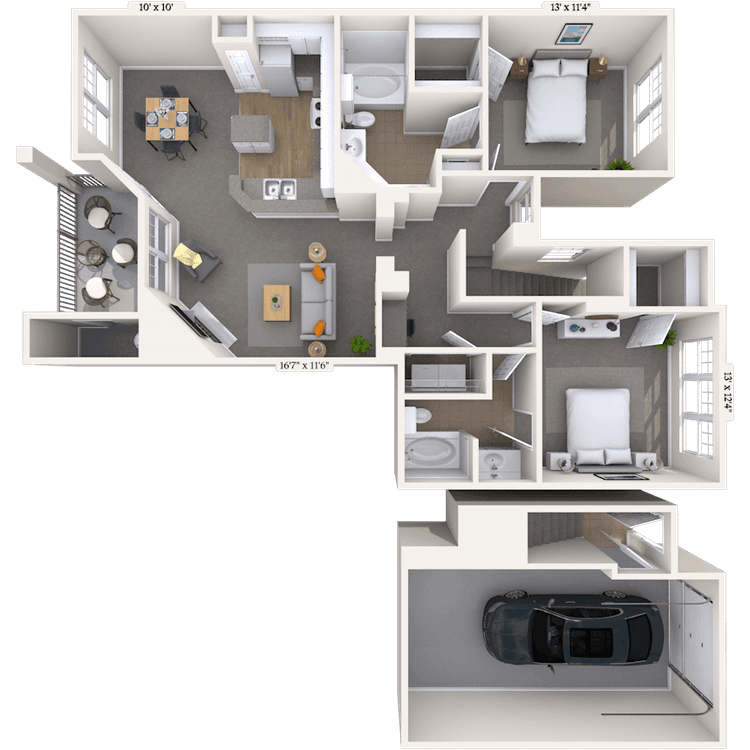Floorplan image of unit 131323