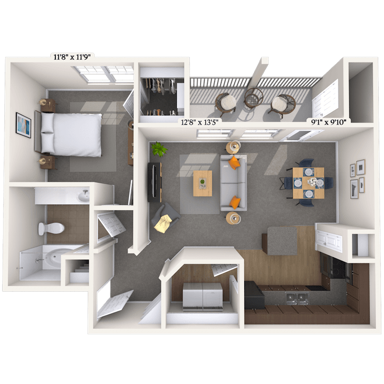 Floorplan image of unit 252525