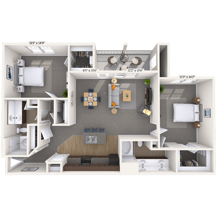 Floorplan image of unit 101022