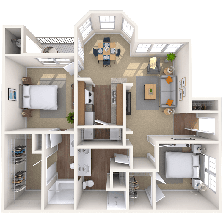 Floorplan image of unit 01427
