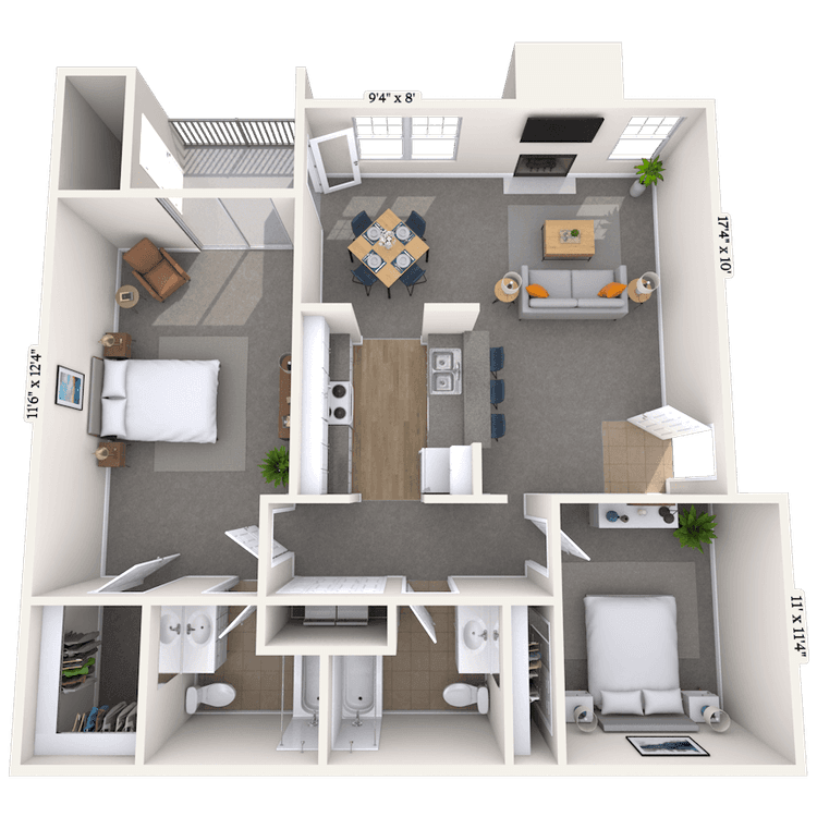 Floorplan image of unit 05517