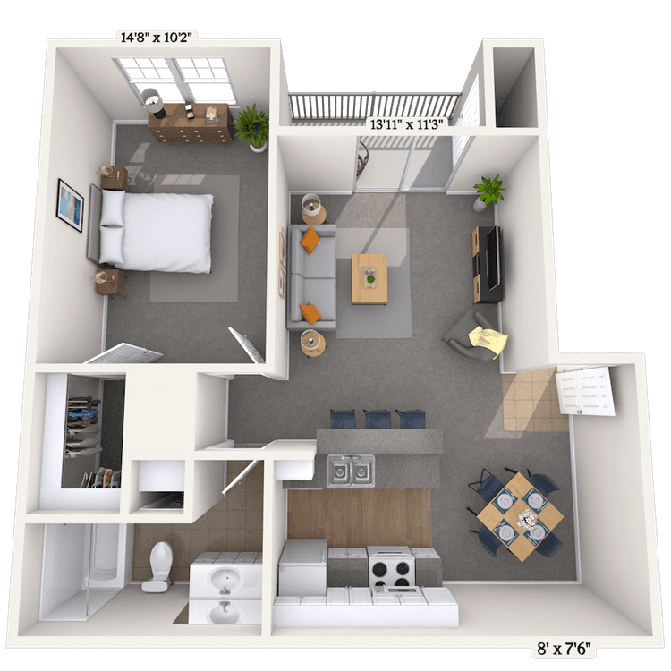 Floorplan image of unit 07713