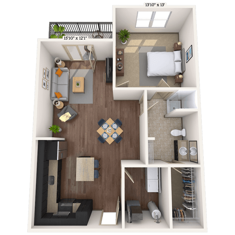 Floorplan image of unit 014016